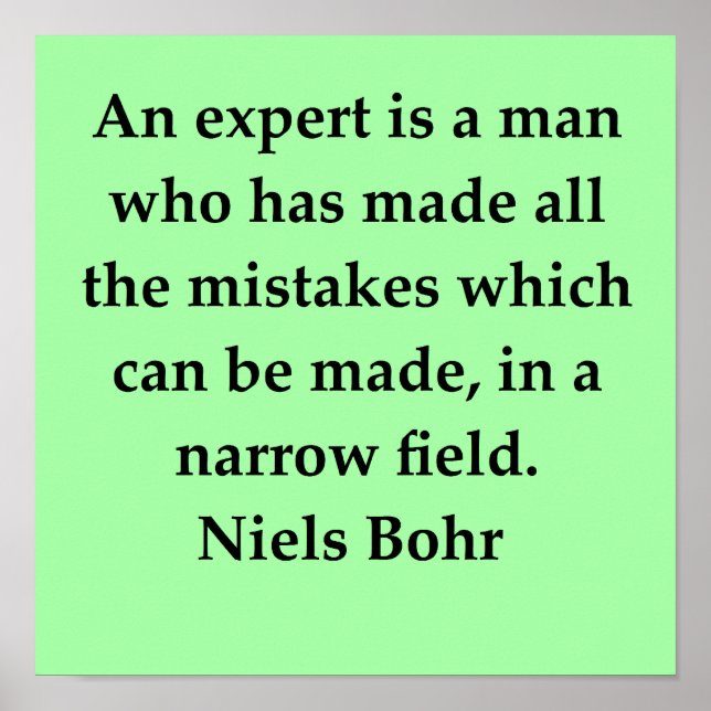 niels bohr-citat poster (Framsidan)