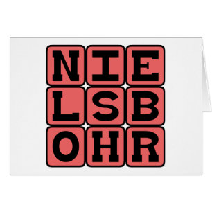 Niels Bohr, dansk fysiker Hälsningskort