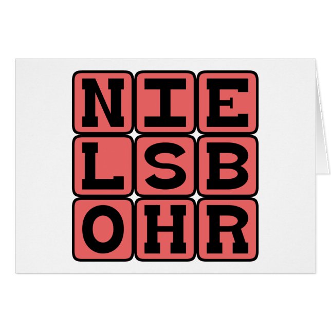 Niels Bohr, dansk fysiker Hälsningskort (Framsidan Horizontal)