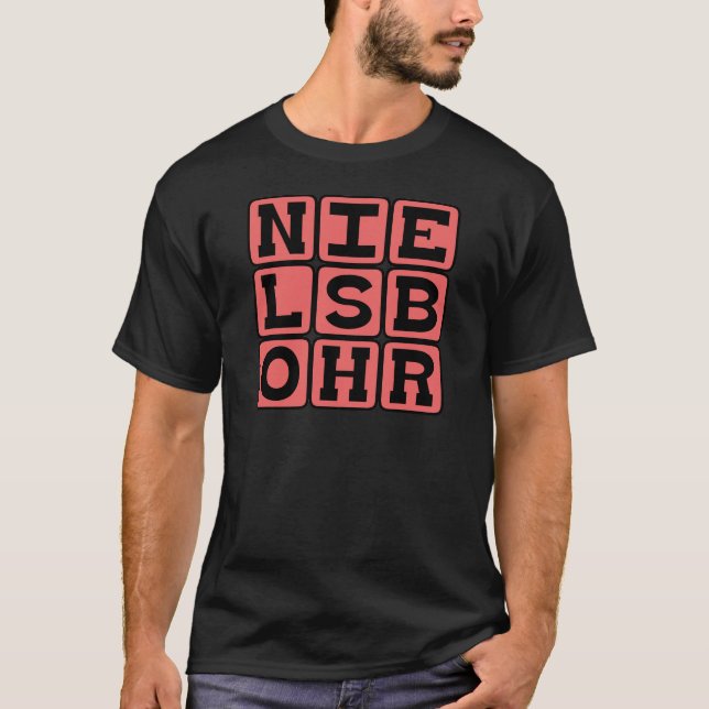 Niels Bohr, dansk fysiker T Shirt (Framsida)