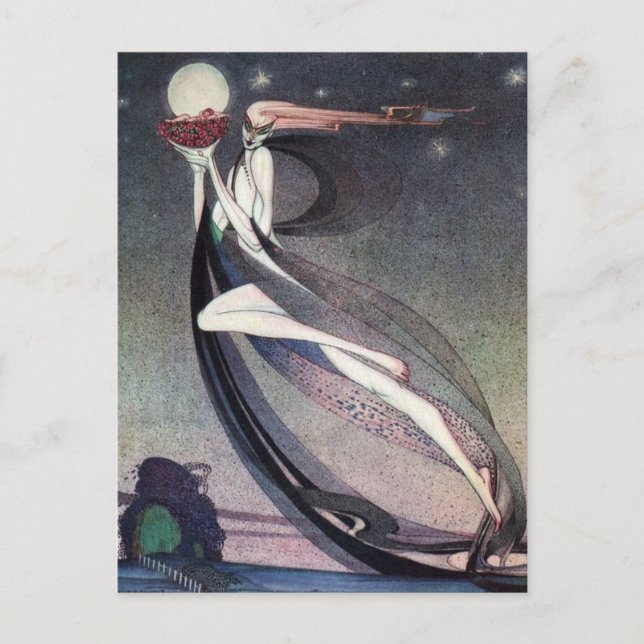 Nielsens pudrar in och Crinoline Vykort (Framsida)