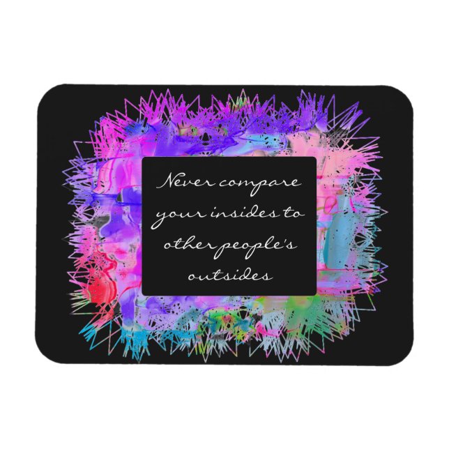 Niemals vergleichen magnet (Horisontell)