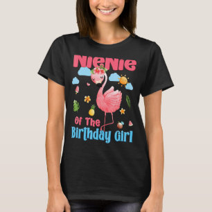 Nienie of the Birthday Girls Tropical Flamingo Fam T Shirt