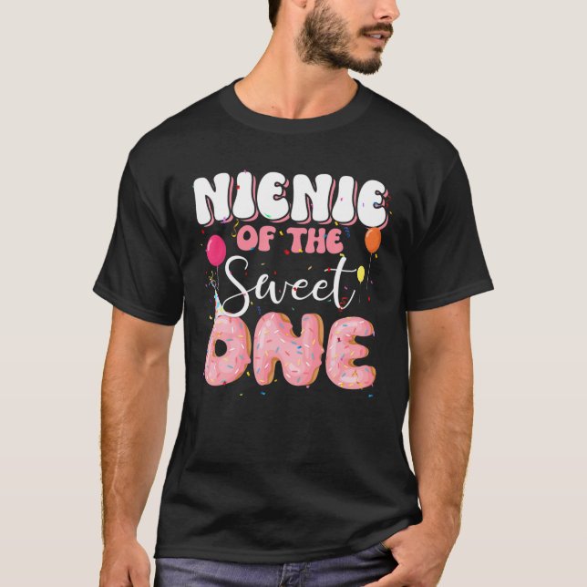 Nienie of the Birthday One Doughnut 1St Family B-D T Shirt (Framsida)