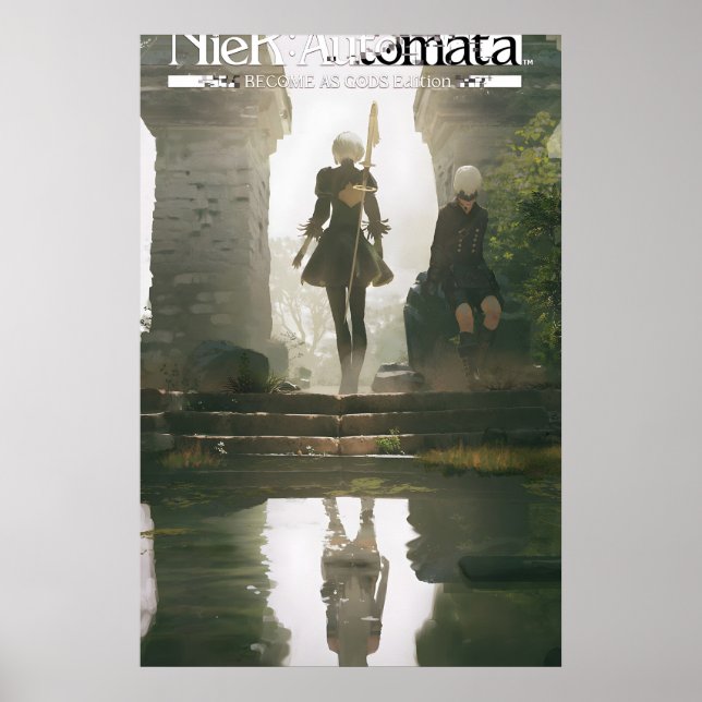 Nier Automata Affisch - Become as God Version (Framsidan)
