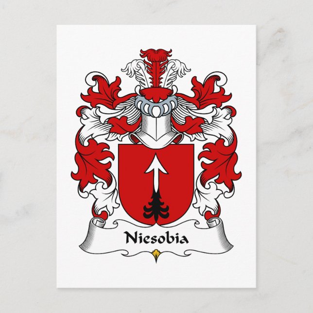 Niesobia Family Crest Vykort (Framsida)