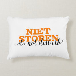 Niet Storen / Do Not Dutch Vocabulary Ord Prydnadskudde