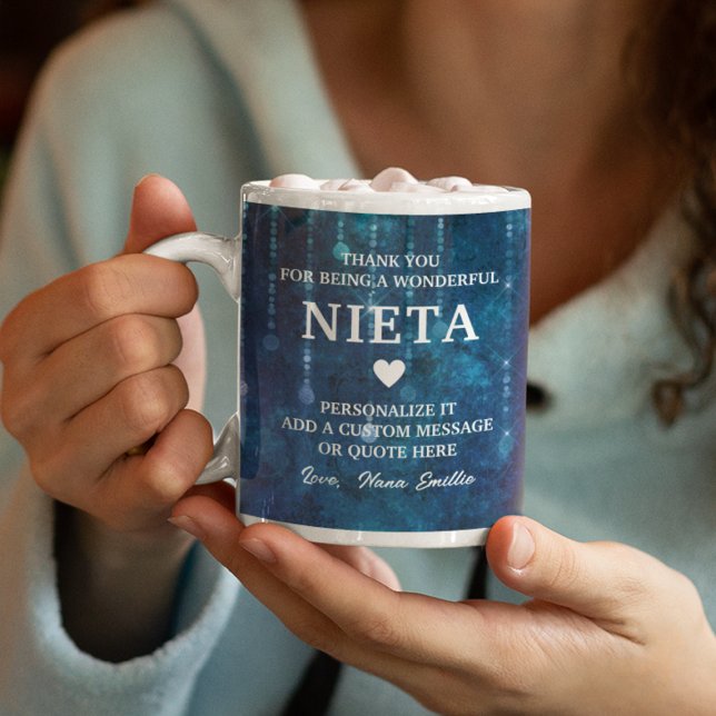 Nieta Spansk mordotter Tack Quote Anpassningsbar Kaffemugg (Nieta Spanish Granddaughter Thank You Quote Custom Coffee Mug
)