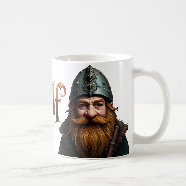 Niethalf mit Text Kaffemugg (Höger)