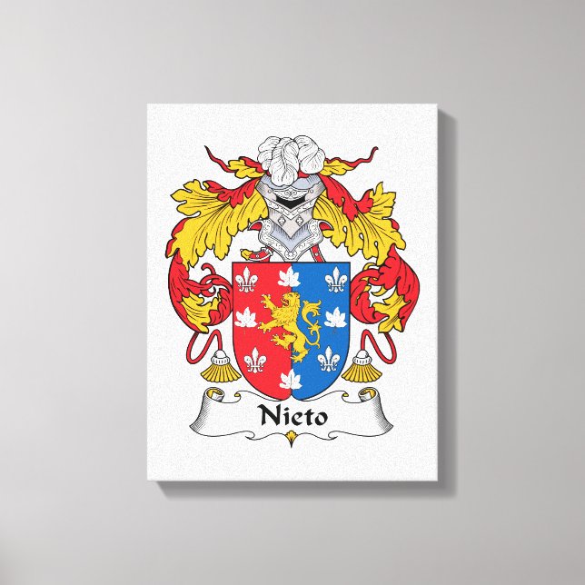 Nieto Family Crest Canvastryck (Framsida)