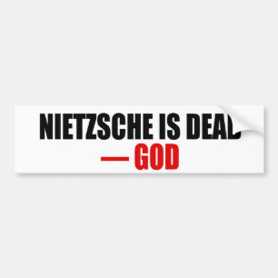 Nietzsche är död bildekal