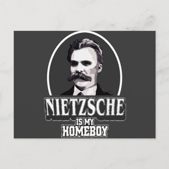 Nietzsche är min hempojke vykort (Framsida)