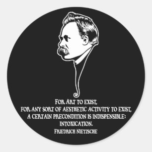 Nietzsche-art-1-DKT Runt Klistermärke