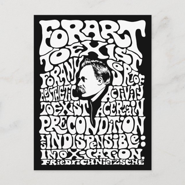 Nietzsche - Art Vykort (Framsida)