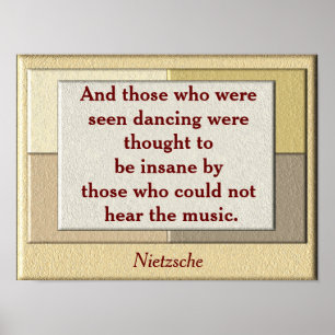 Nietzsche-citat - art poster