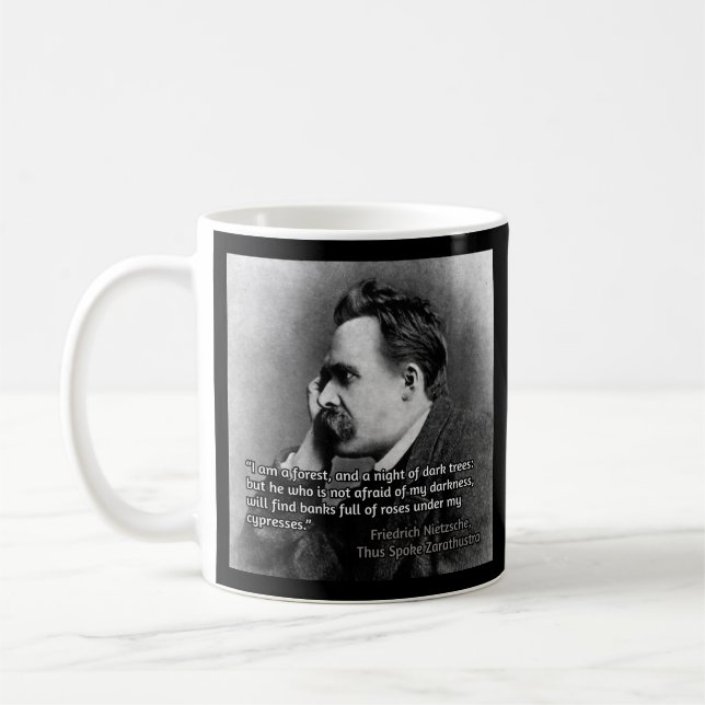 Nietzsche-citat Kaffemugg (Vänster)