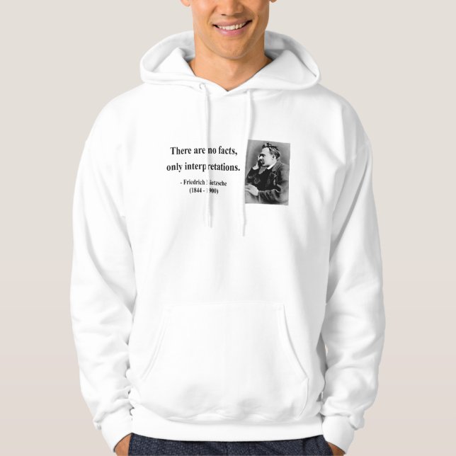 Nietzsche citationstecken 9b sweatshirt med luva (Framsida)