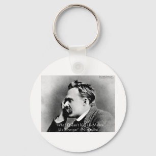 Nietzsche "Dödar Dig Inte" Citat Gåvor & T-shirts Nyckelring