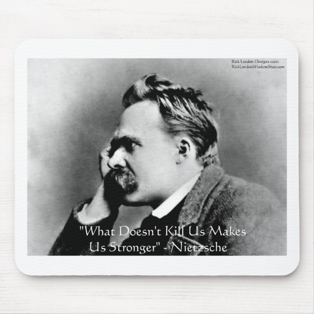 Nietzsche "Dödar inte dig" Citatpresenter & T-shir Musmatta (Framsidan)