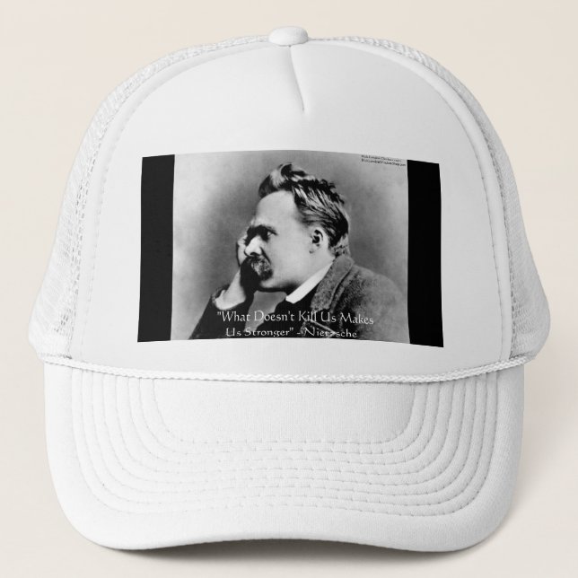 Nietzsche "Dödor inte U" citattecken och citatteck Truckerkeps (Framsida)