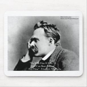 Nietzsche "Ett Varför" Visdoms Citatpresentkort & Musmatta