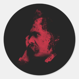 Nietzsche filosofiklistermärke runt klistermärke