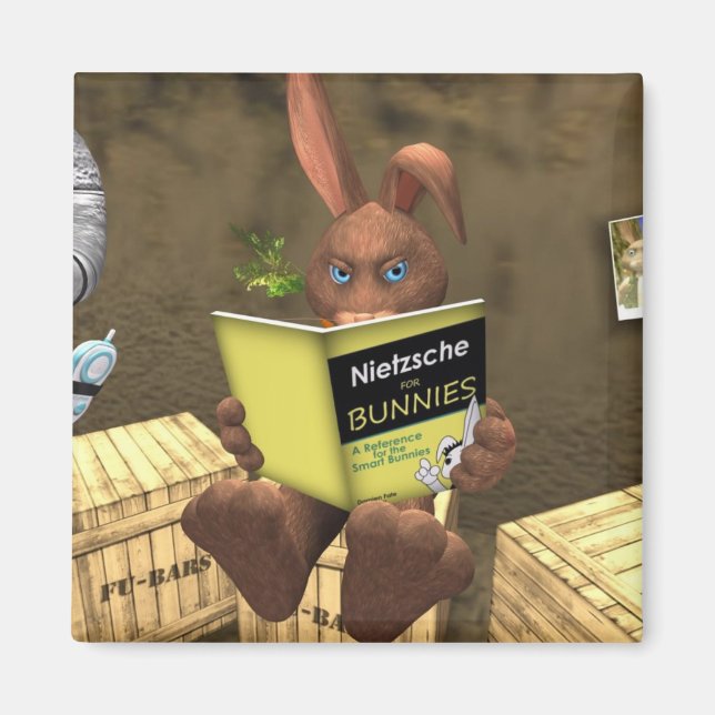 Nietzsche for Bunnies Tiny Nation Magnet (Framsidan)