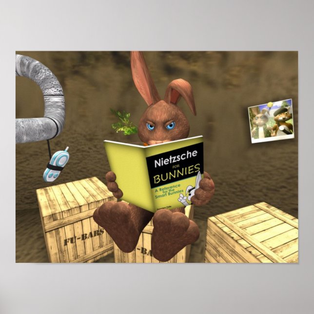 Nietzsche for Bunnies Tiny Nation Poster (Framsidan)