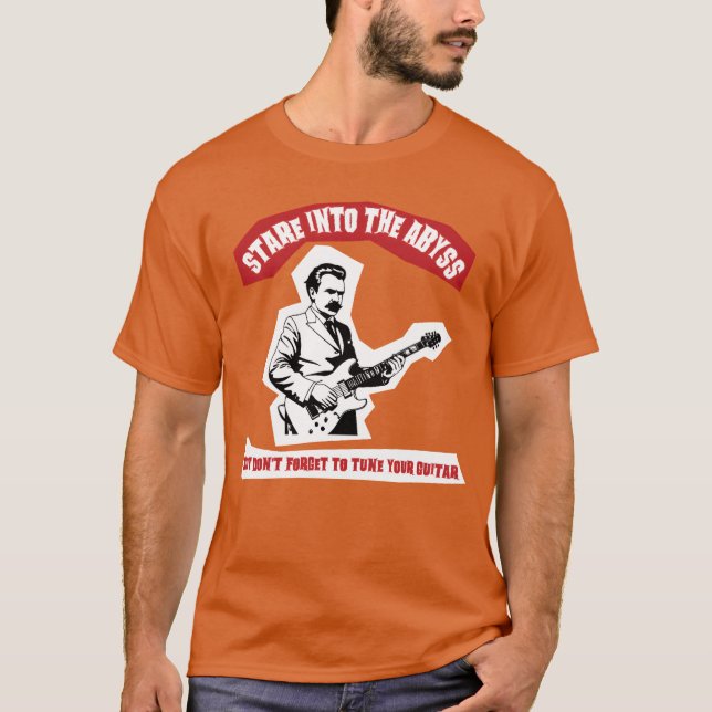 Nietzsche Gitarr Förbannad Citat flicka T Shirt (Framsida)