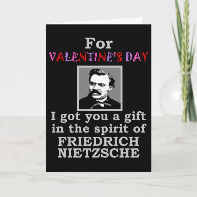 Nietzsche Humor Alla hjärtans dag Helgkort (Framsida)