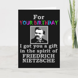 Nietzsche Humor Birthday Kort