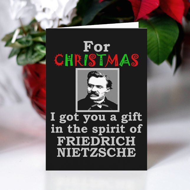 Nietzsche Humor jul Helgkort (Skapare uppladdad)