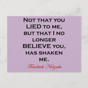 Nietzsche inte att du Ljugit citat till mig Vykort