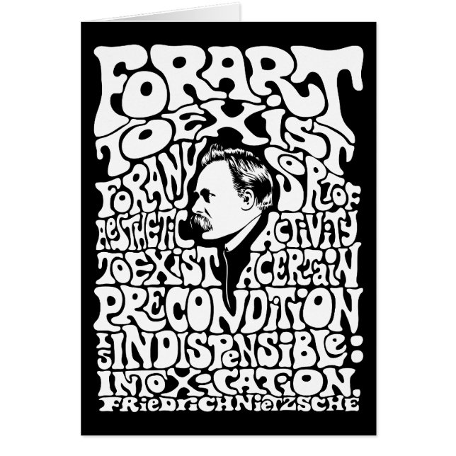 Nietzsche - konst hälsningskort (Framsidan)