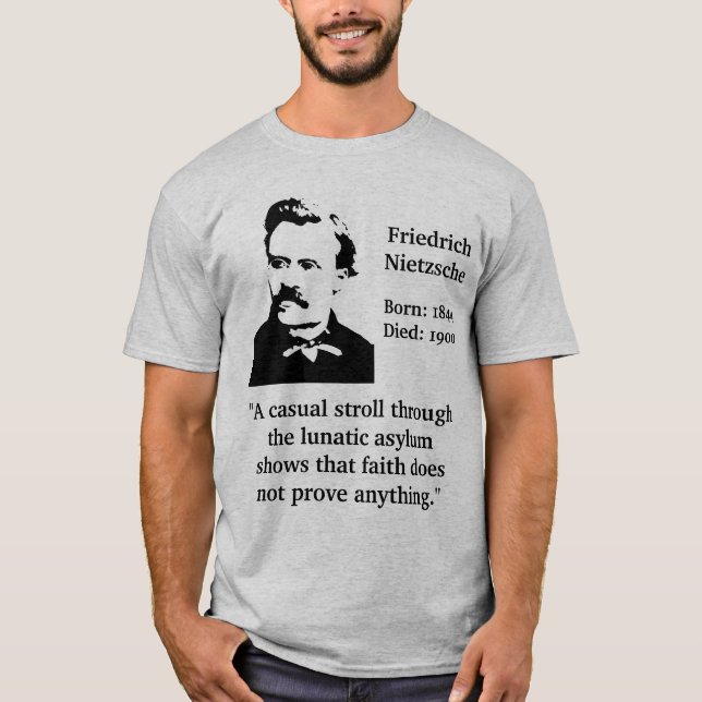Nietzsche Lunatic asylcitationstecken Tee (Framsida)