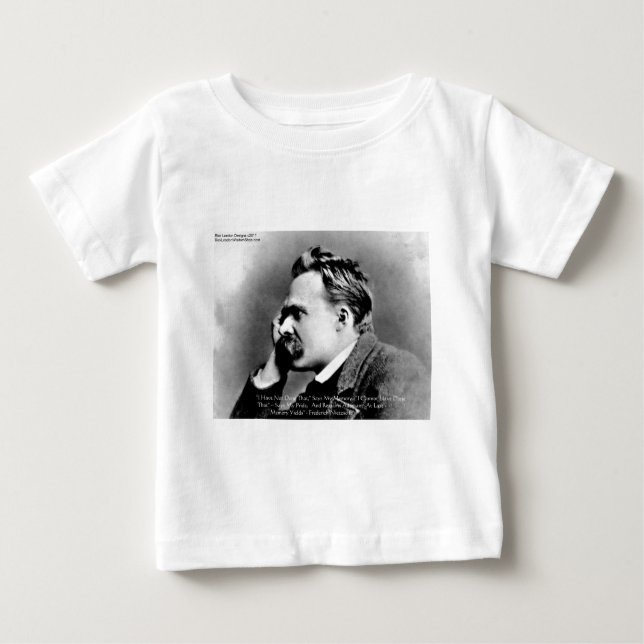 Nietzsche "Pride Vs Memory" Wisdom Quote Gifts/Tee T-shirt (Framsida)