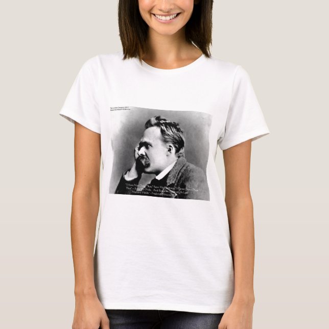 Nietzsche "Pride Vs Memory" Wisdom Quote Gifts/Tee Tee Shirt (Framsida)