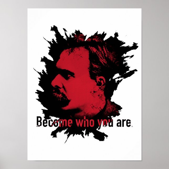 Nietzsche Print - Bli den som du är Poster (Framsidan)