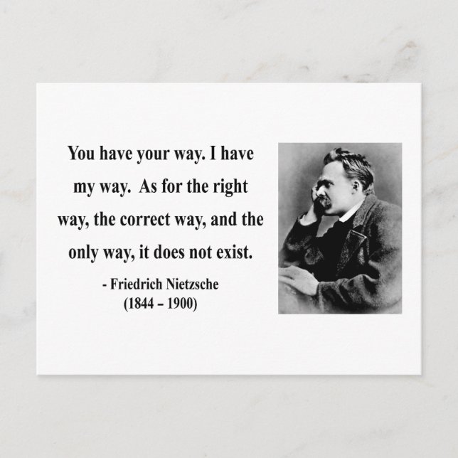 Nietzsche Quote 1b Vykort (Framsida)