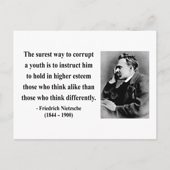 Nietzsche Quote 2b Vykort (Framsida)