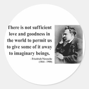 Nietzsche Quote 7b Runt Klistermärke