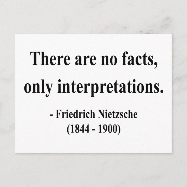 Nietzsche Quote 9a Vykort (Framsida)