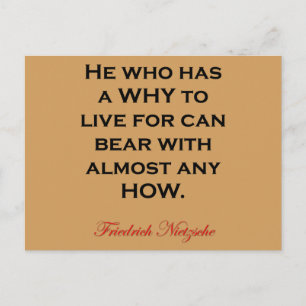 Nietzsche Quote - Bevara hur som helst Vykort