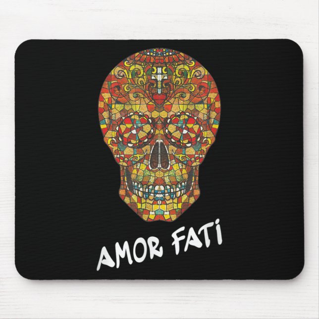 Nietzsche Stoic Quote Philosopher Sugar Skull Kärl Musmatta (Framsidan)