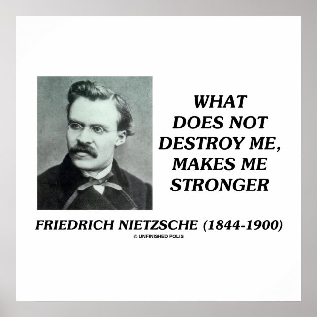 Nietzsche - vad som inte förstör citatet Poster (Framsidan)