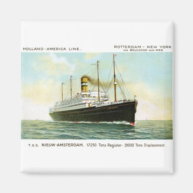 Nieuw Amsterdam 1906 Magnet (Framsidan)