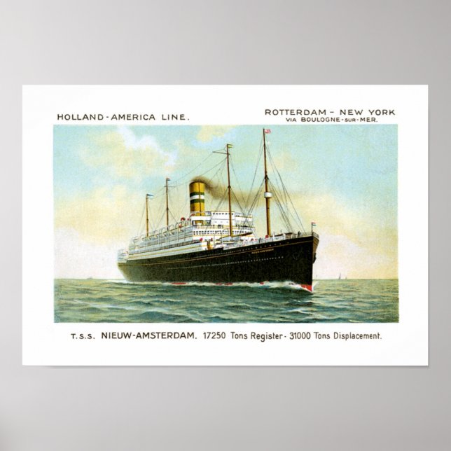 Nieuw Amsterdam 1906 Poster (Framsidan)