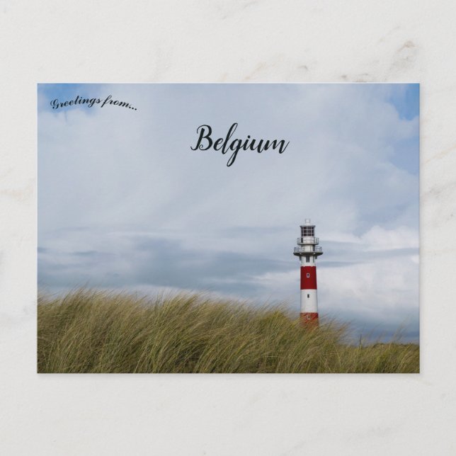 Nieuwpoort Lighthouse Nieuwpoort Belgien Vykort (Framsida)
