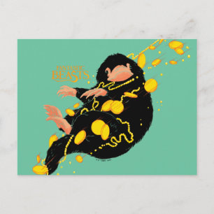 Niffler Flyter med Guld Vykort