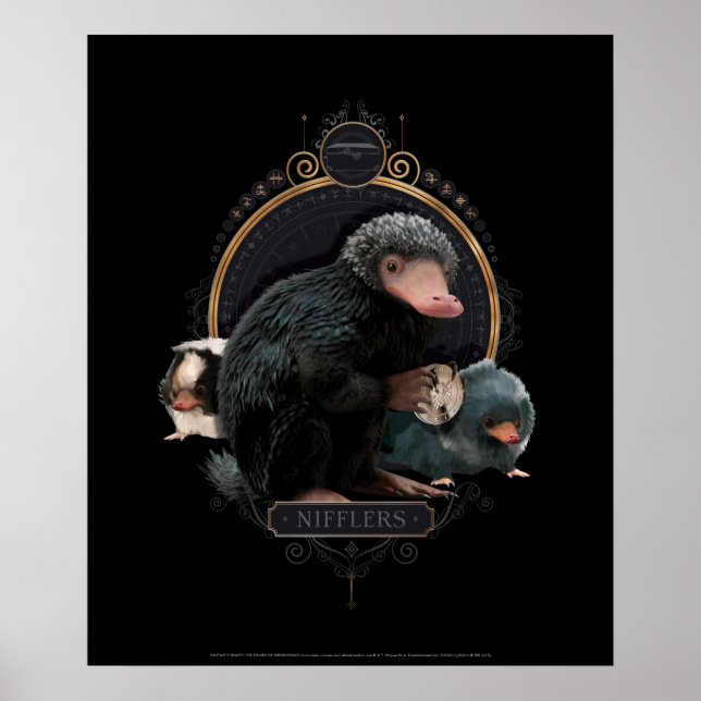 NIFFLER™s Art nouveau Porträtt Poster (Framsidan)